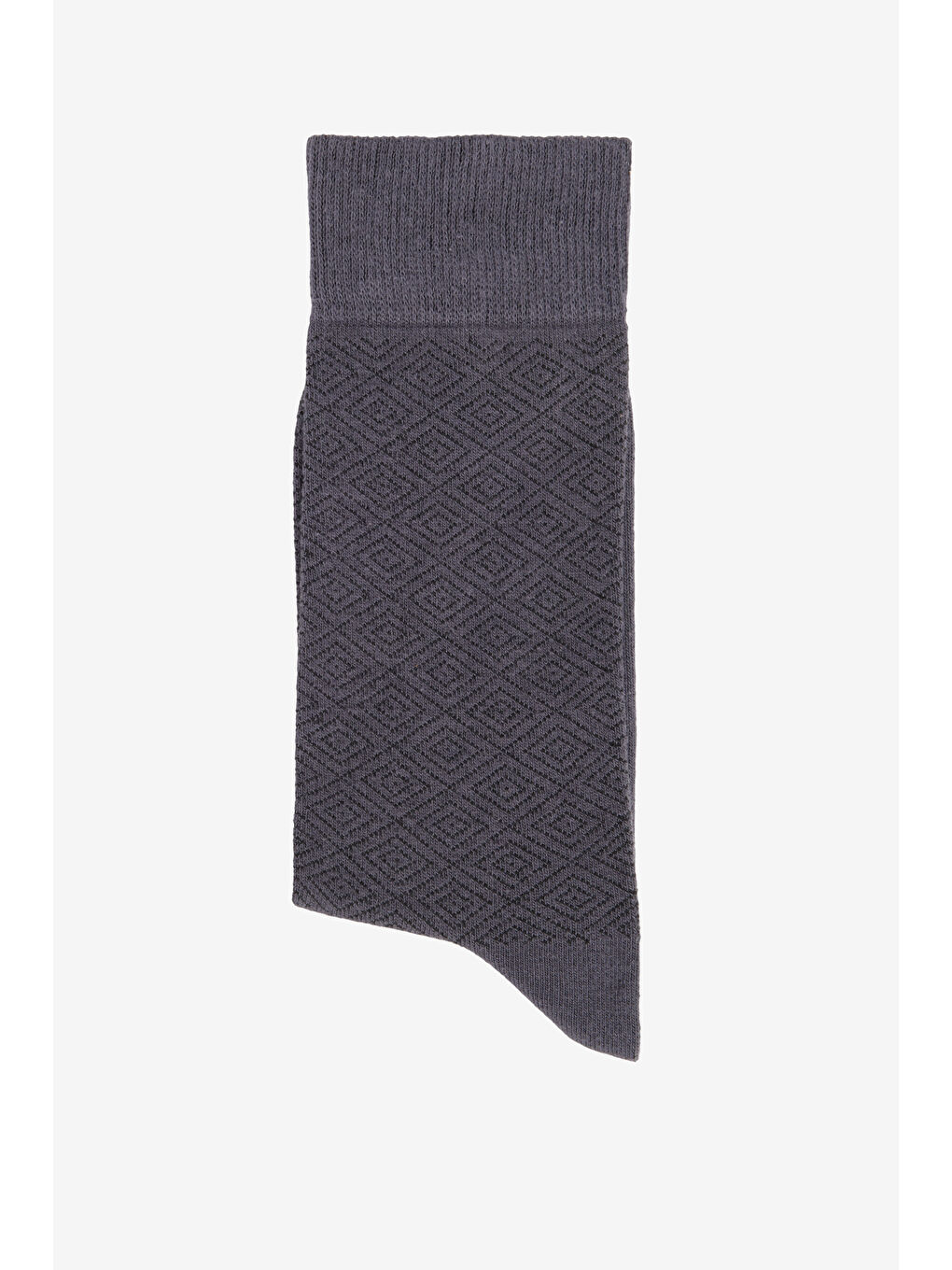 Erkek Antrasit-Siyah Desenli Pamuklu Soket Çorap-1
