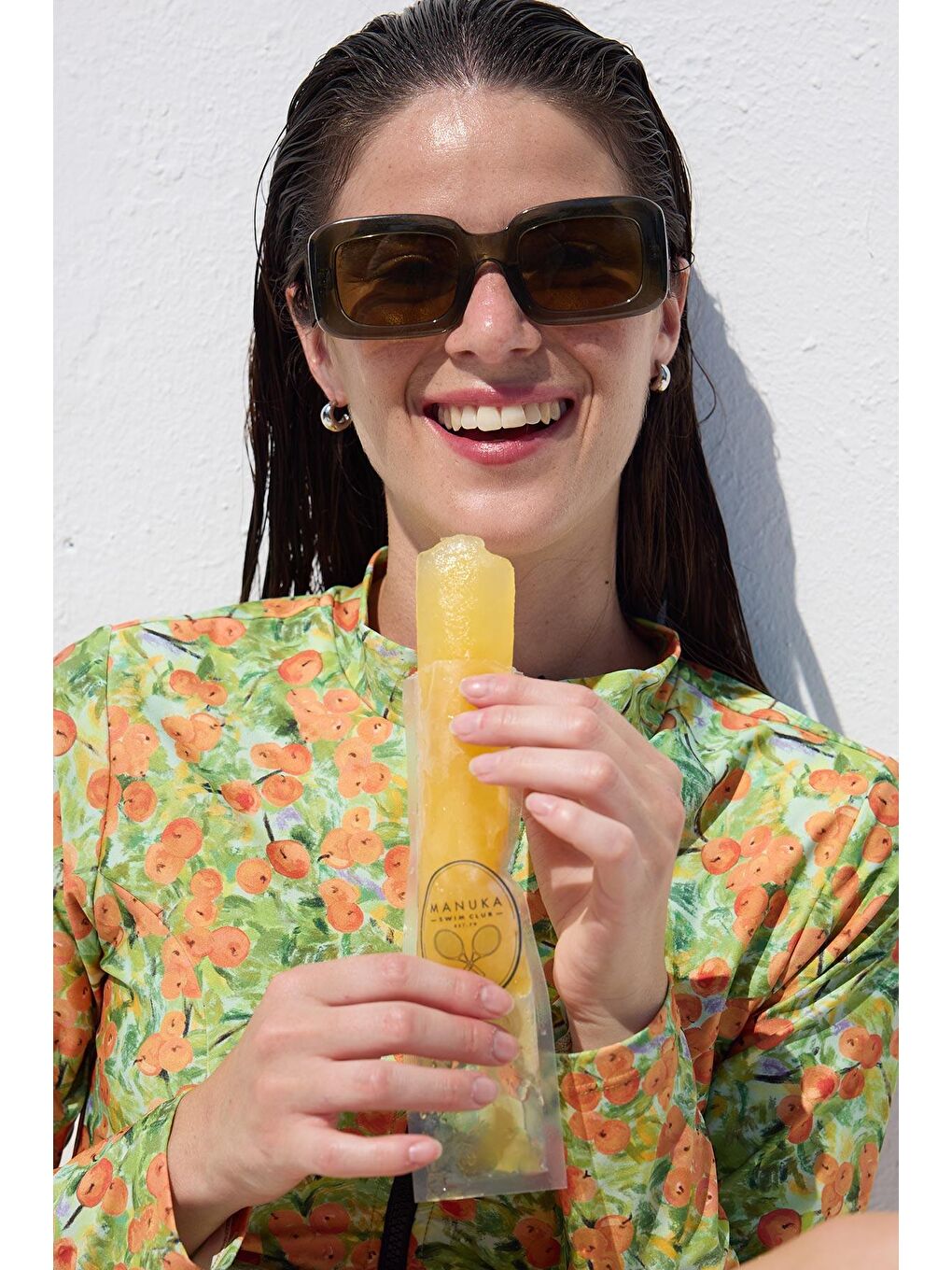 Pembe DESENLİ FERMUARLI SURF MAYO PEACH-1