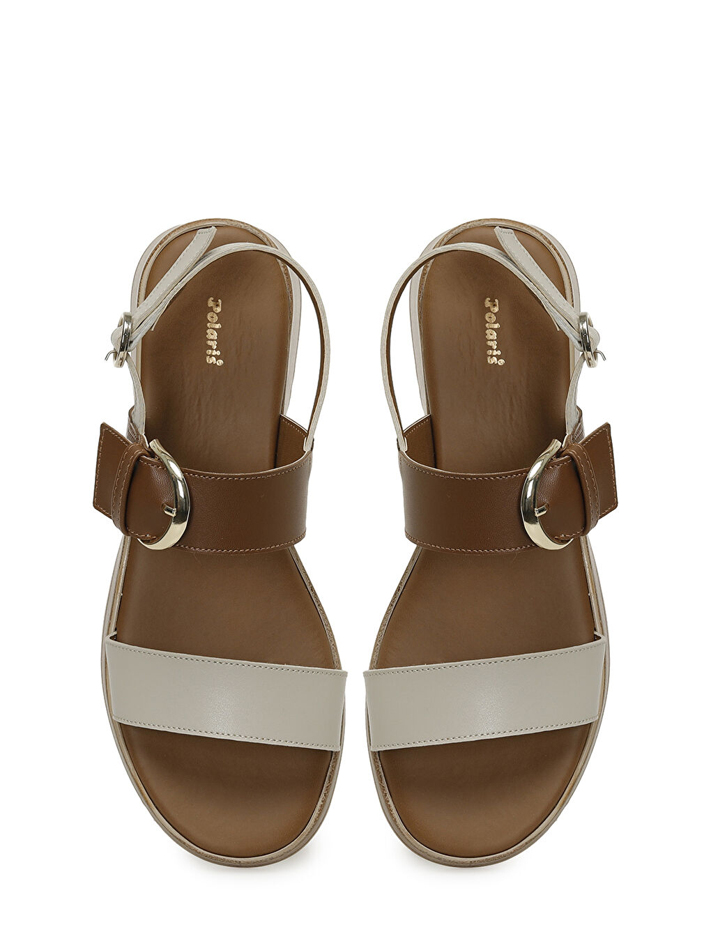 Kahverengi 325067.Z 5FX Taba Kadın Dolgu Topuk Sandalet-3