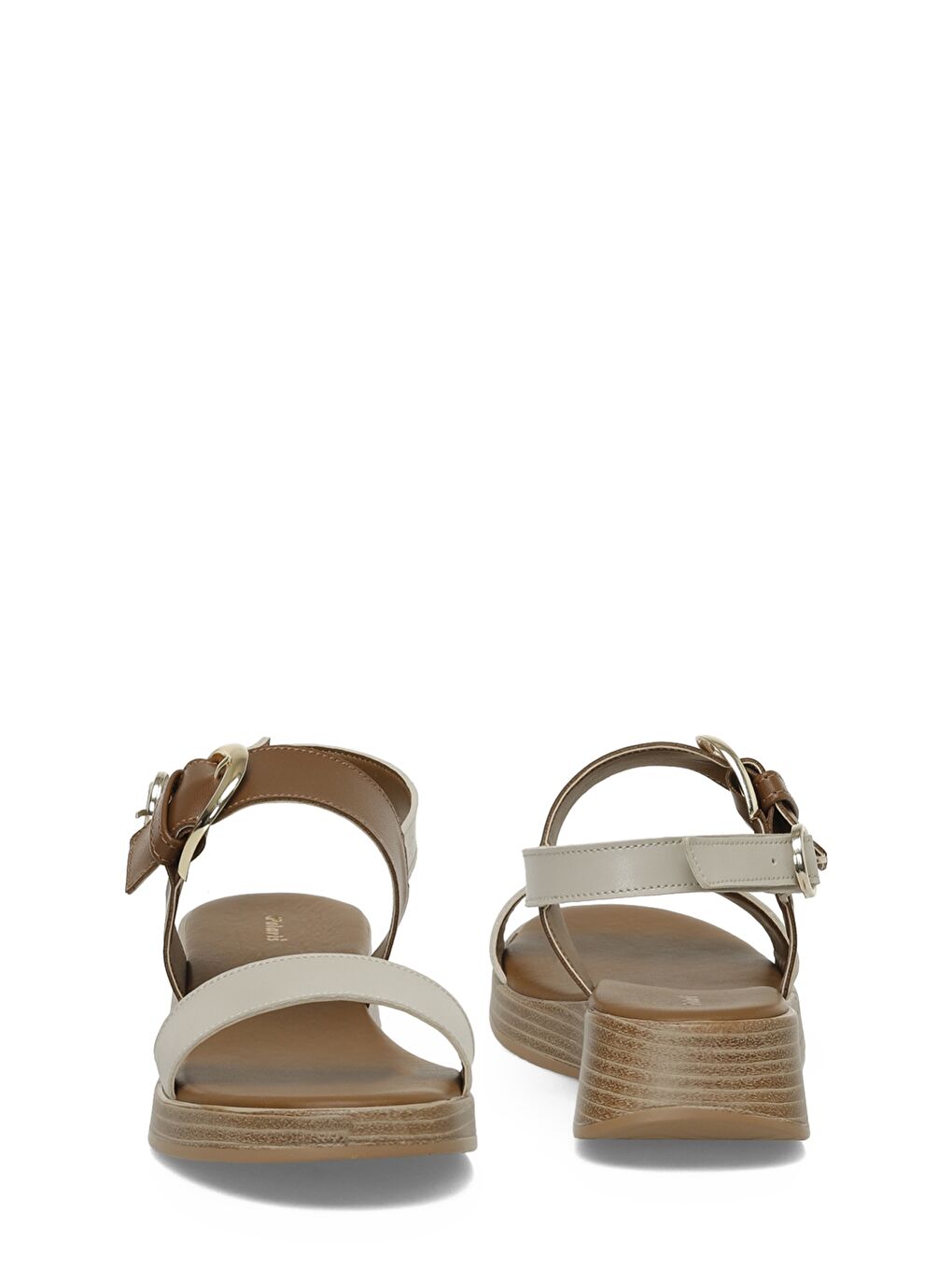 Kahverengi 325067.Z 5FX Taba Kadın Dolgu Topuk Sandalet-4