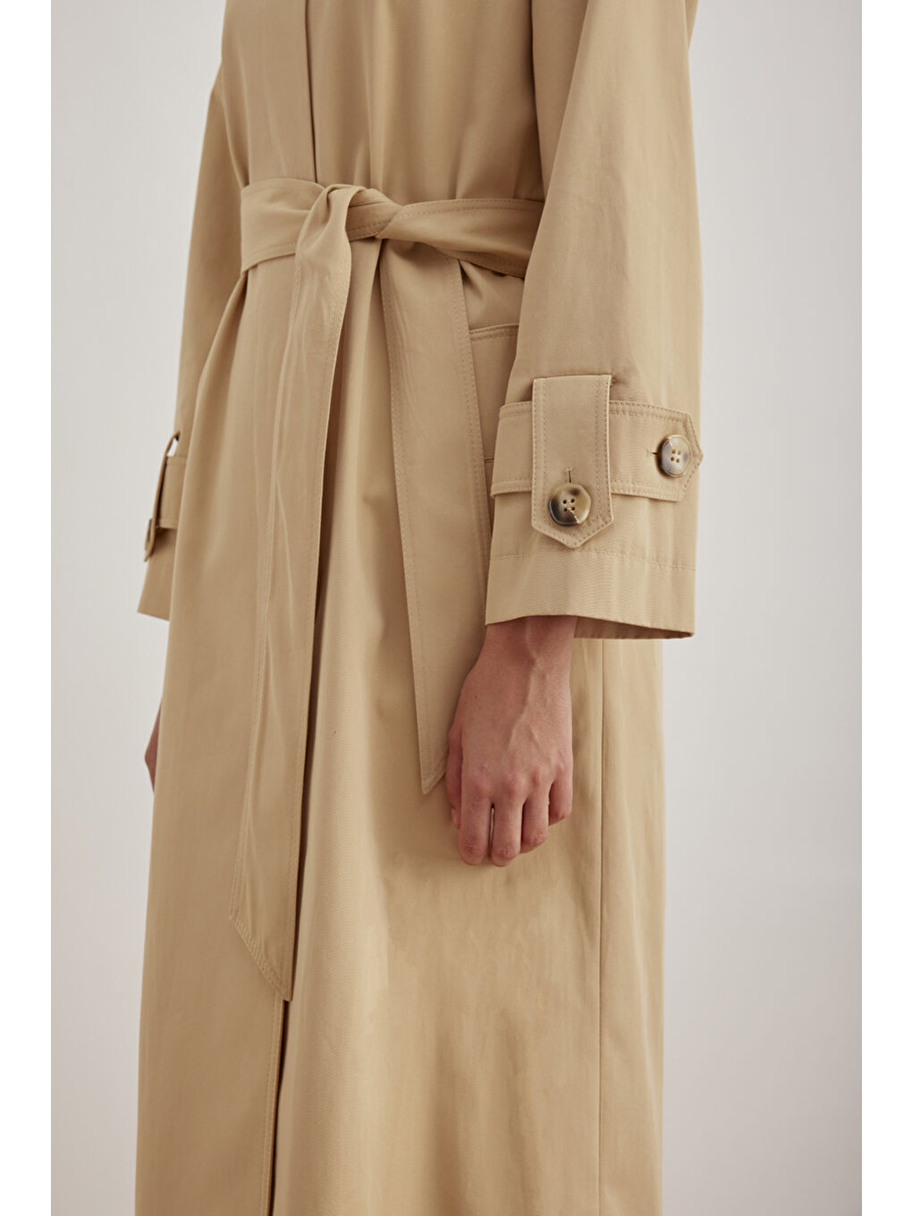 Kahverengi Camel 7174111 Rahat Kesim Trençkot-4