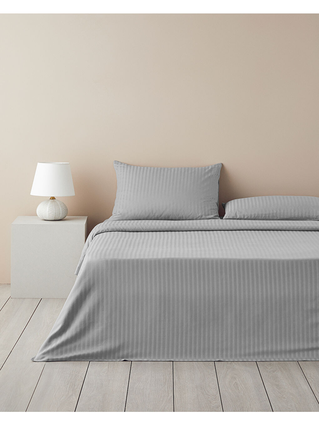 Crystal İpeksi Twill King Size Nevresim Takımı Gri-1