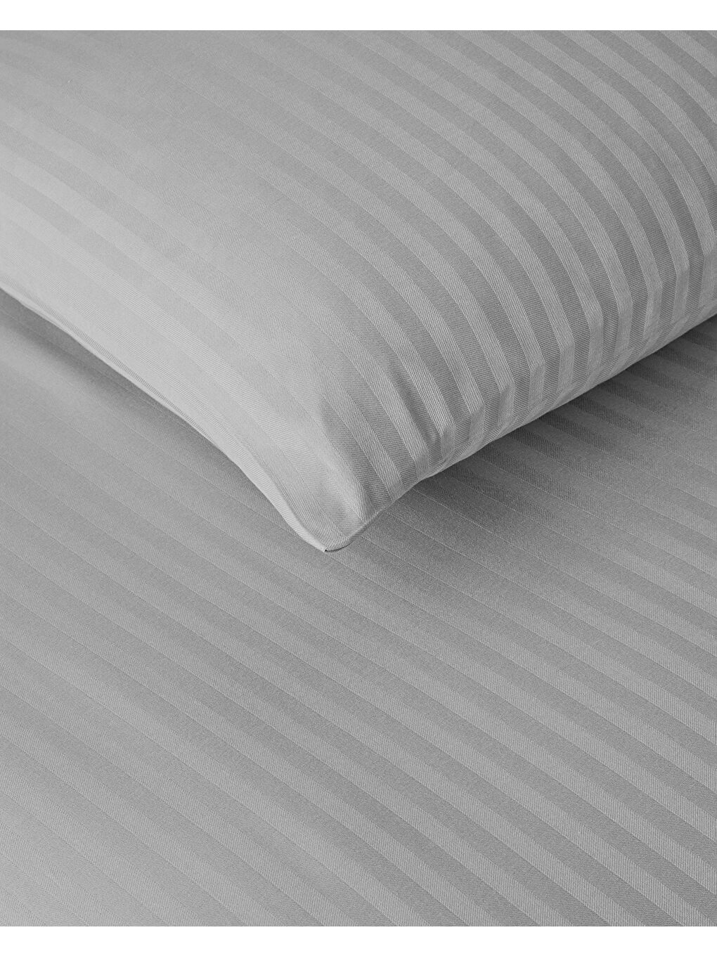 Crystal İpeksi Twill King Size Nevresim Takımı Gri-4