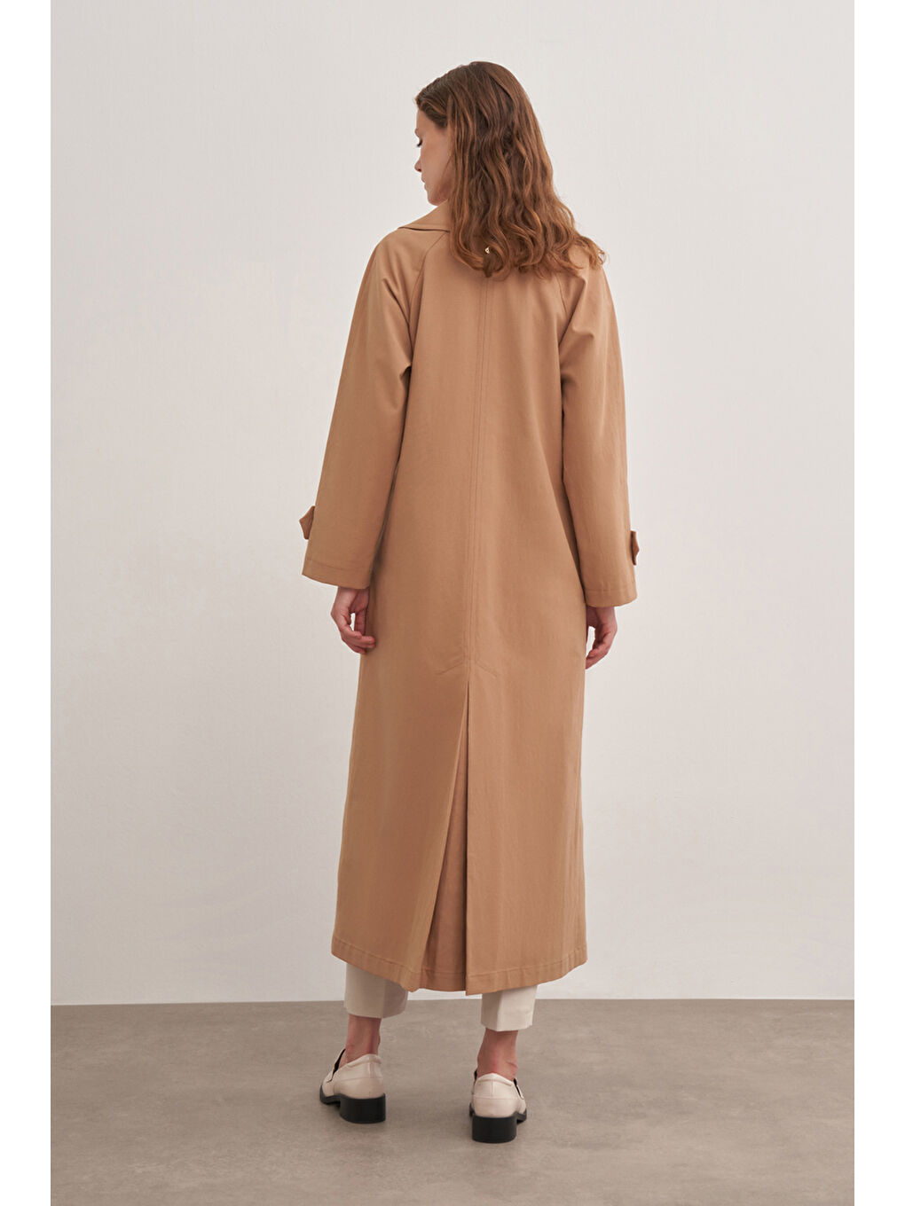 Kahverengi 7177111 Tek Düğmeli Pardösü-2