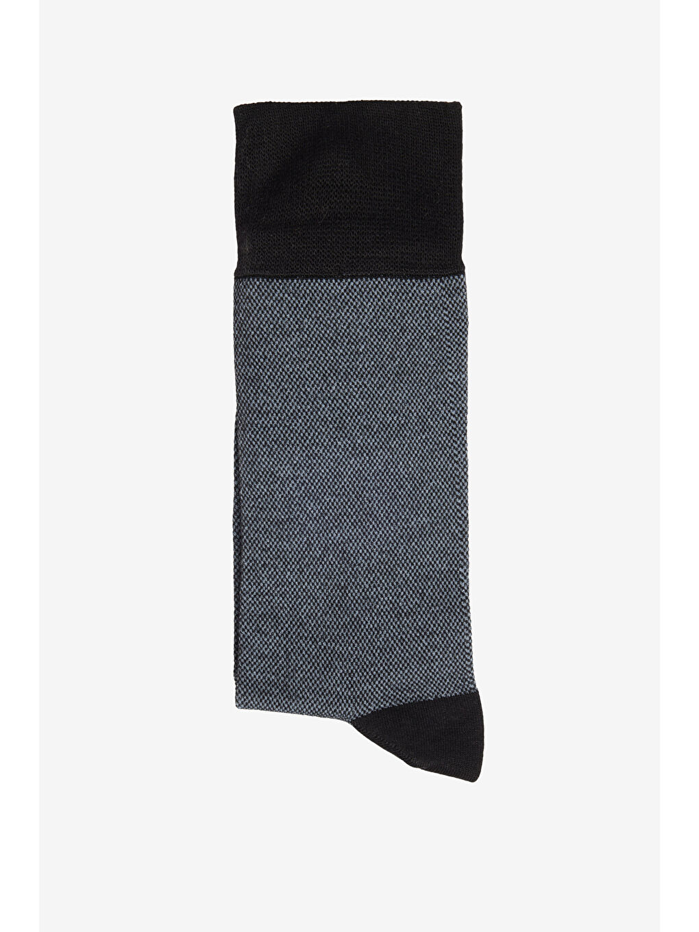 Erkek Gri-Siyah Desenli Bambulu Soket Çorap