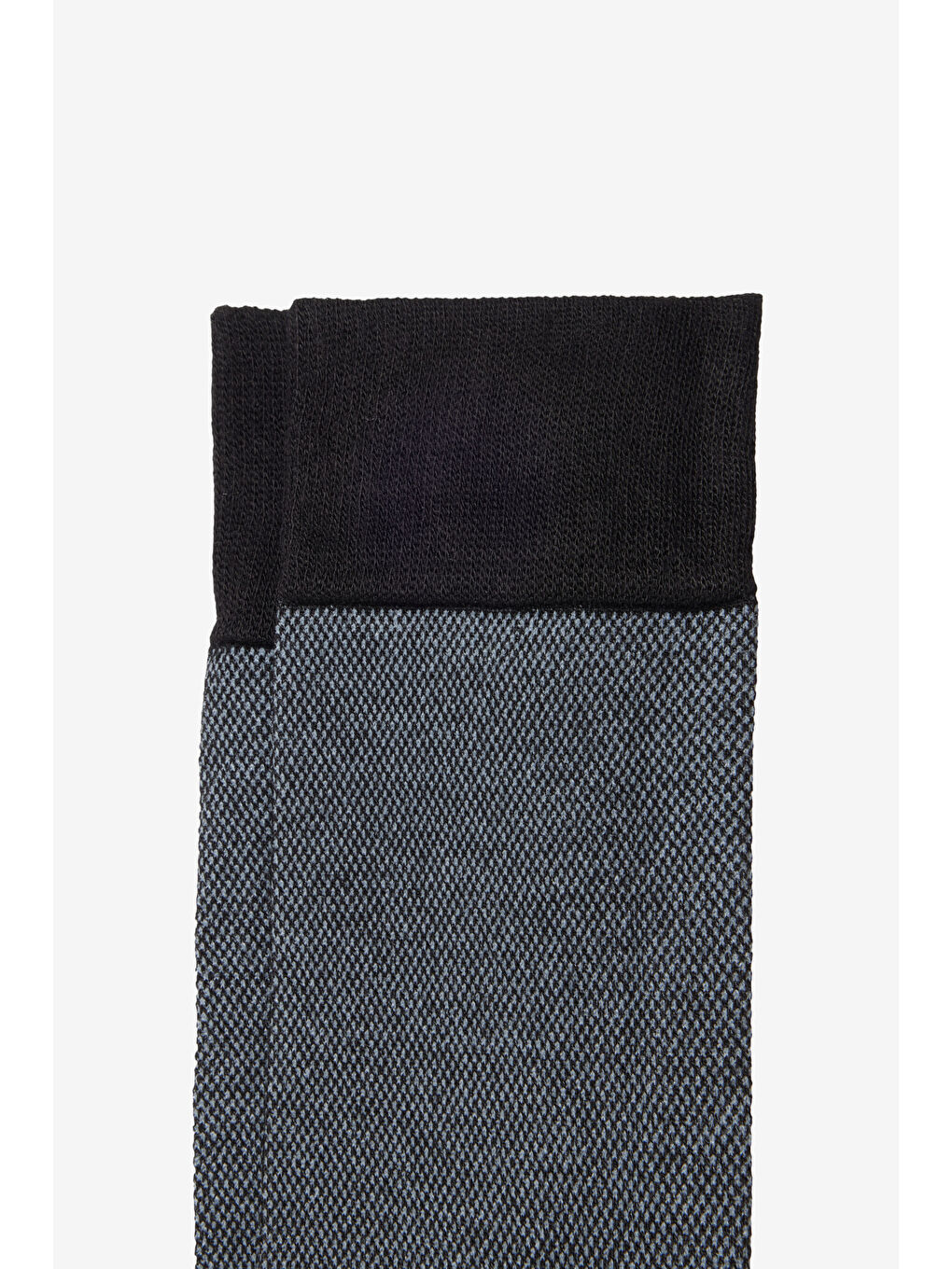 Erkek Gri-Siyah Desenli Bambulu Soket Çorap-1