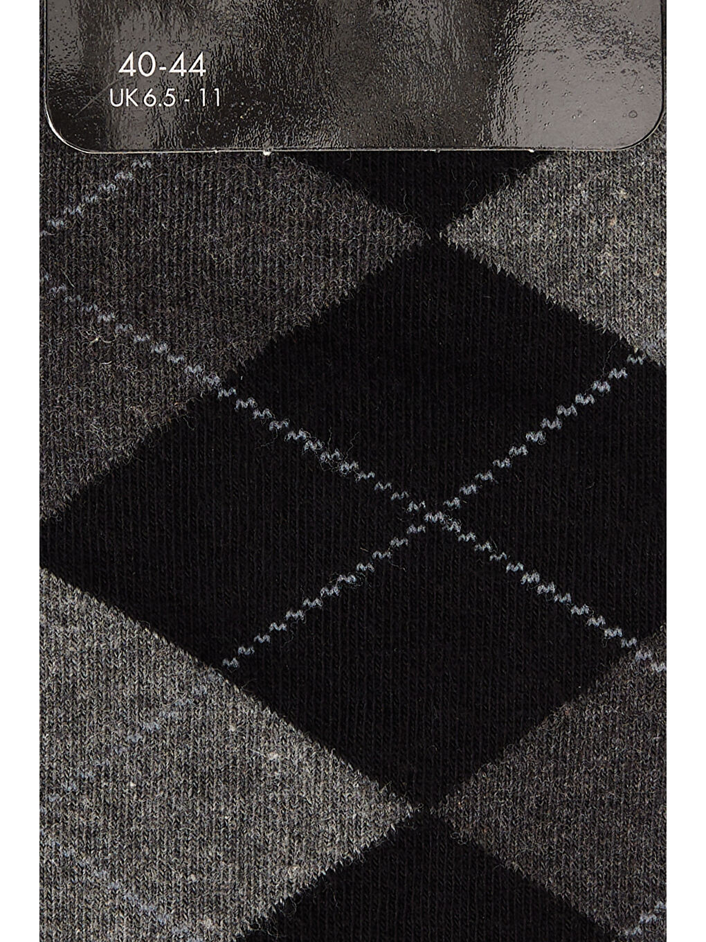 Erkek Siyah-Antrasit Desenli Bambulu Soket Çorap-1