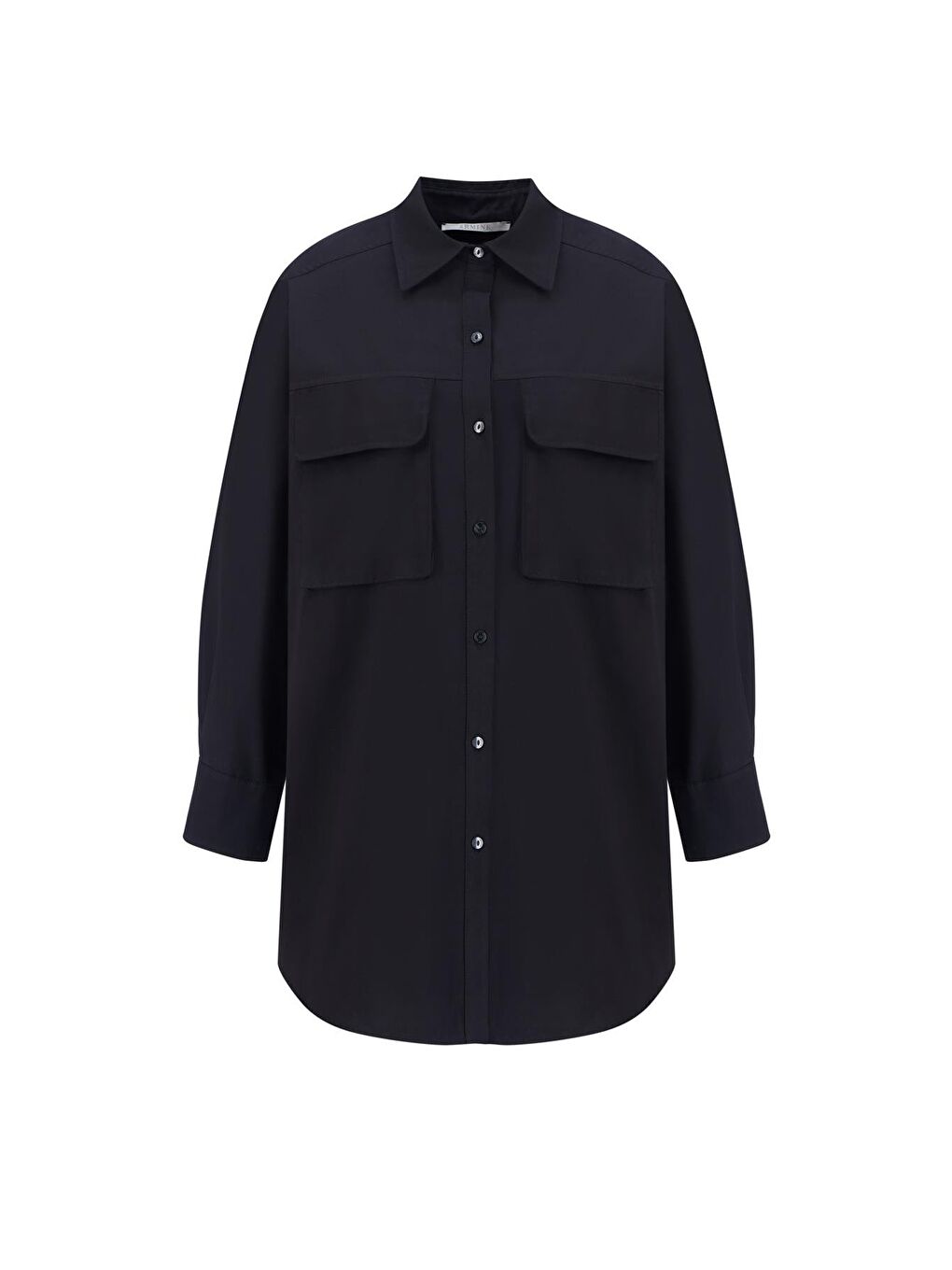 Cepli Gabardin Gömlek Ceket 24K3603 Siyah-6