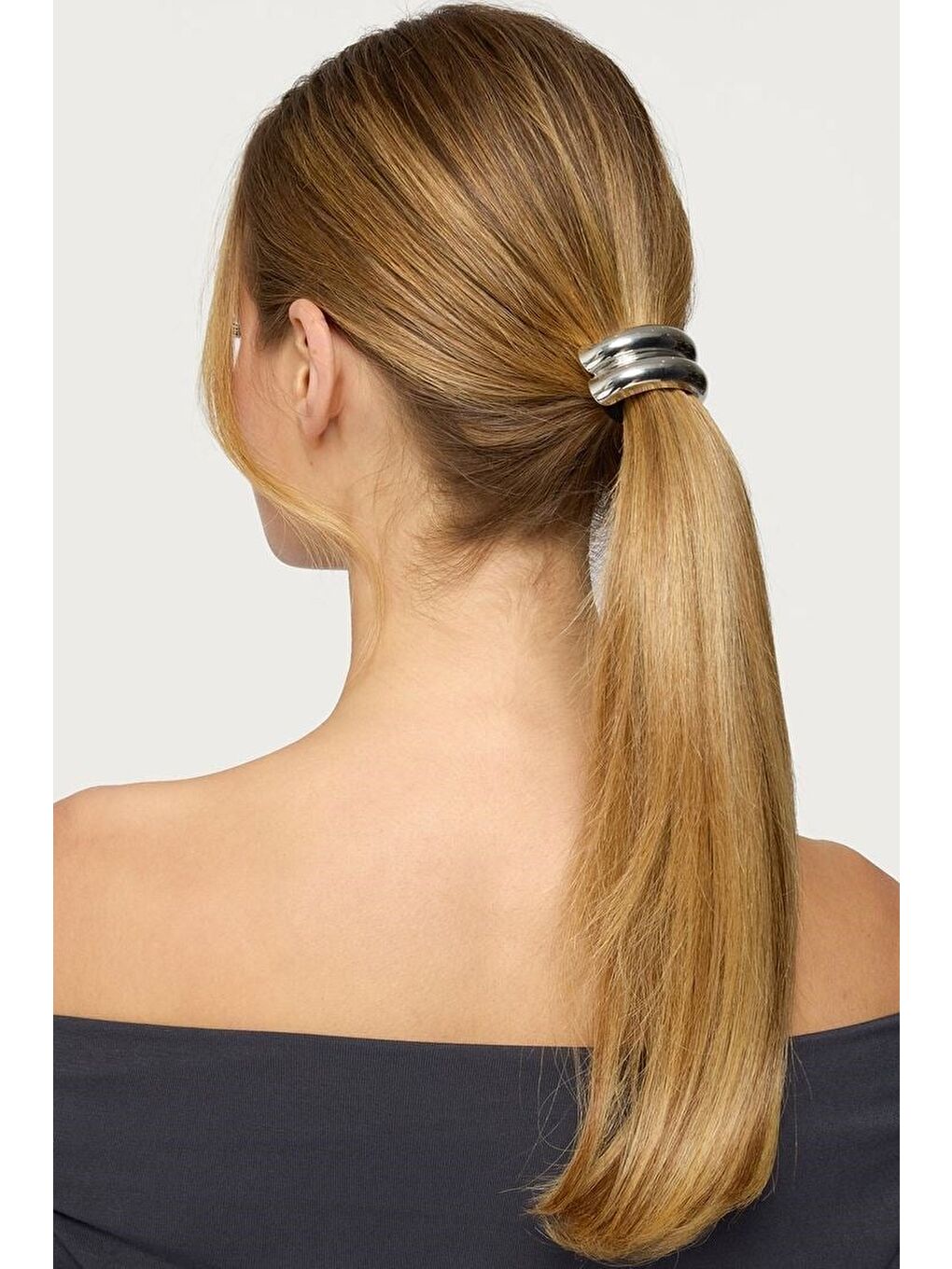 Gri Çift Burgu Silver Metal Burgulu Lastik Toka