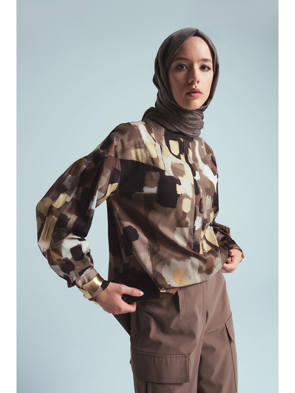 Robalı Bluz 24K3609 Yeşil