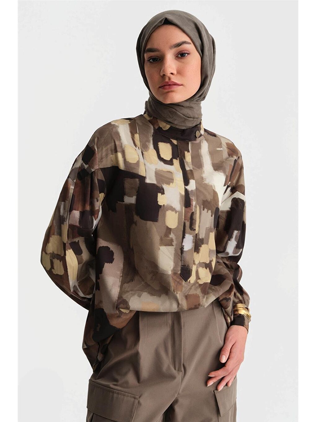 Robalı Bluz 24K3609 Yeşil-3