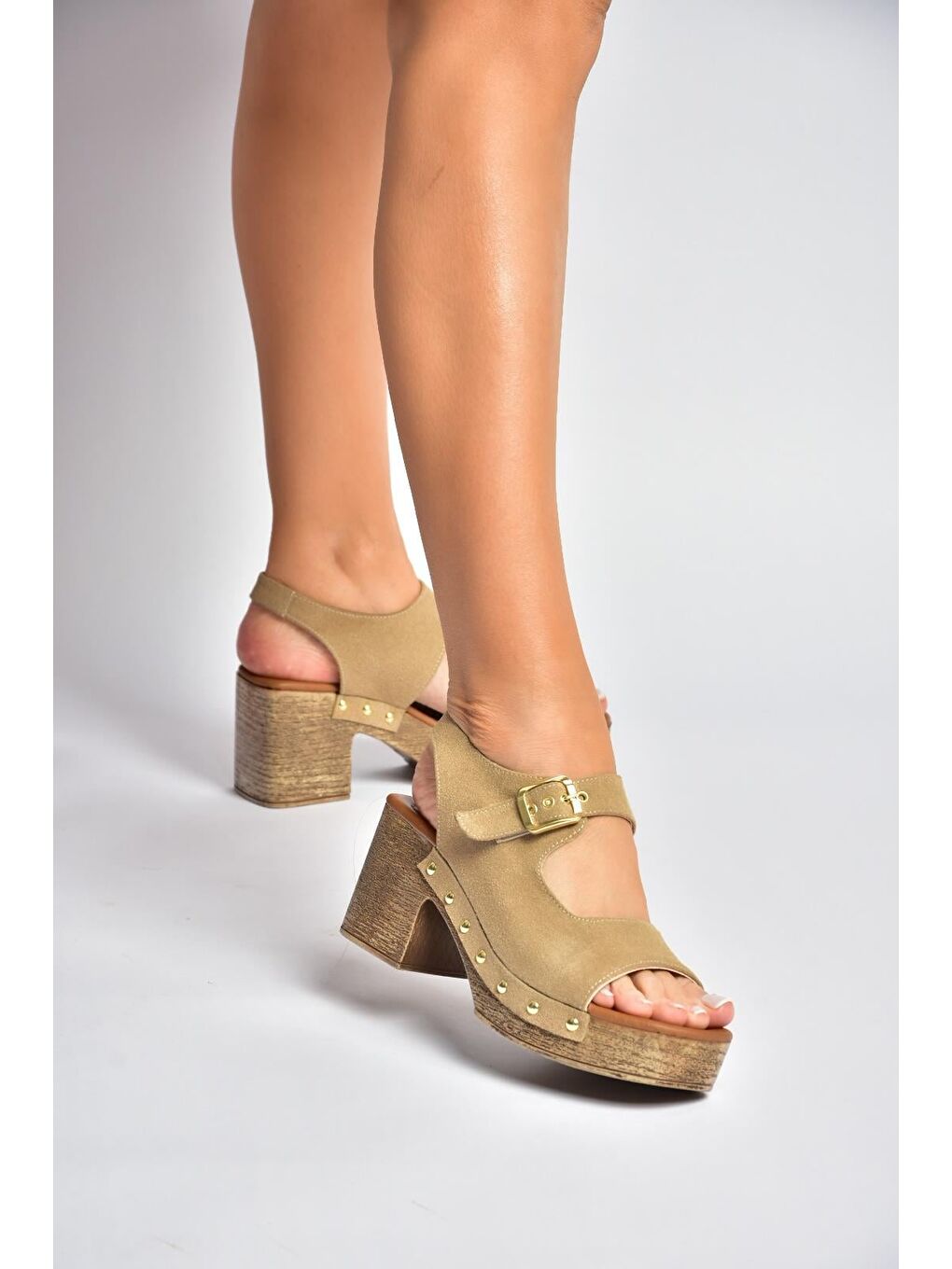 Bej Kadın Topuklu Ayakkabı Y996793502-2