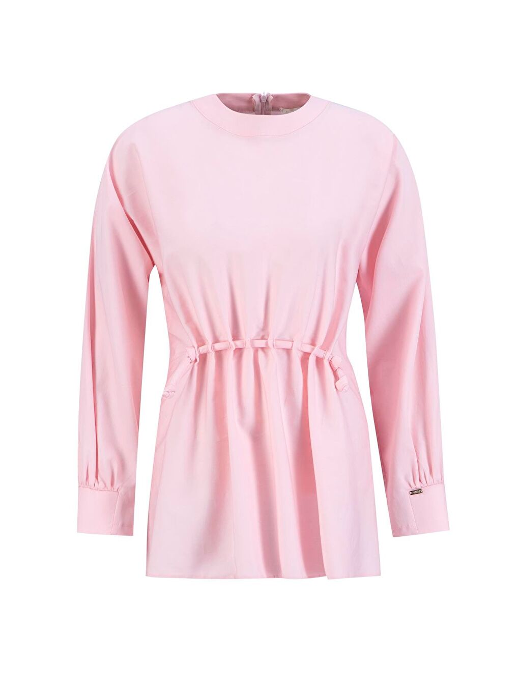 Bağcık Detaylı Pamuk Bluz 24K3619 Pembe