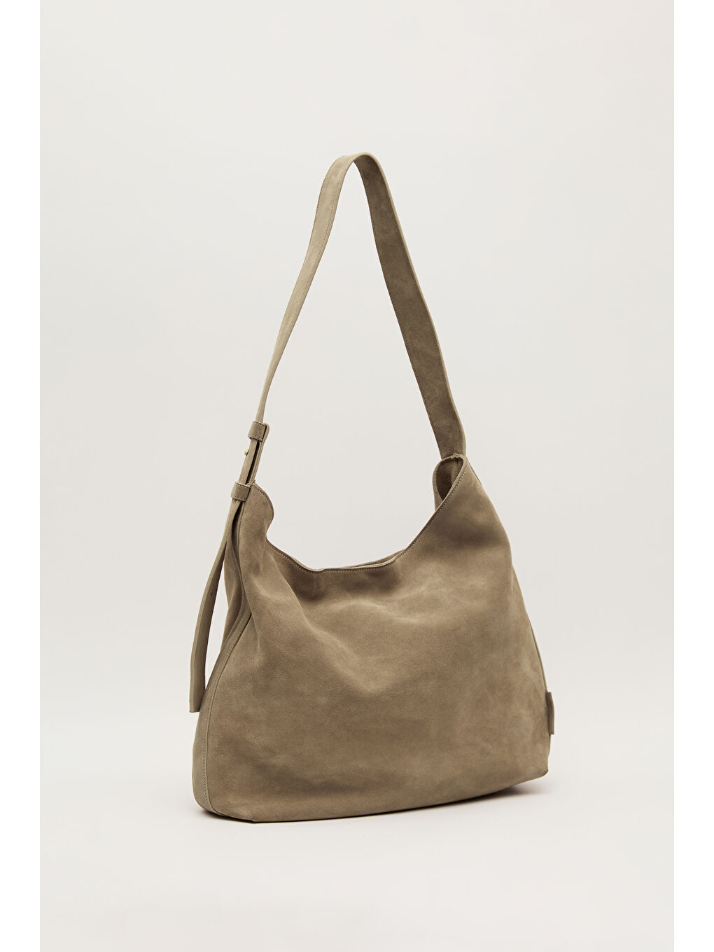 Bej Süet Maxi Kol Çantası Kum-2