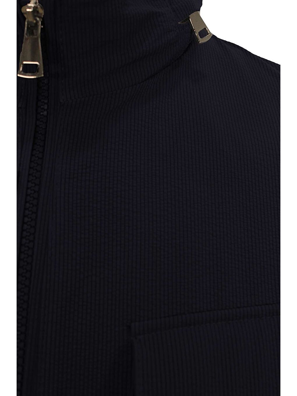 Lacivert Kapüşonlu Erkek Mont – Modern Kesim-3