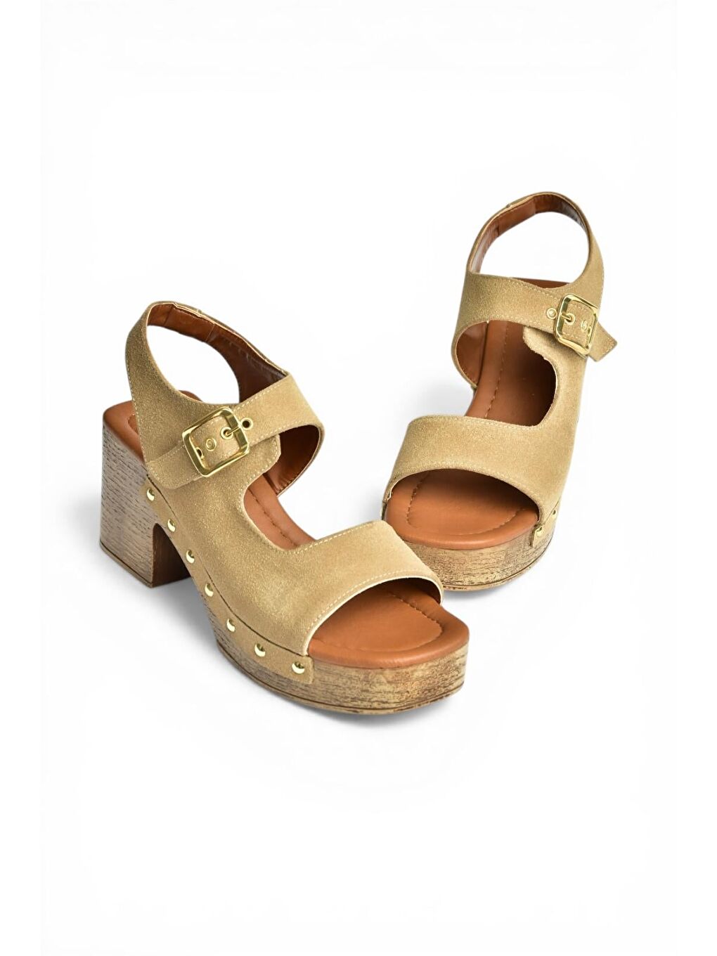 Bej Kadın Topuklu Ayakkabı Y996793502-4