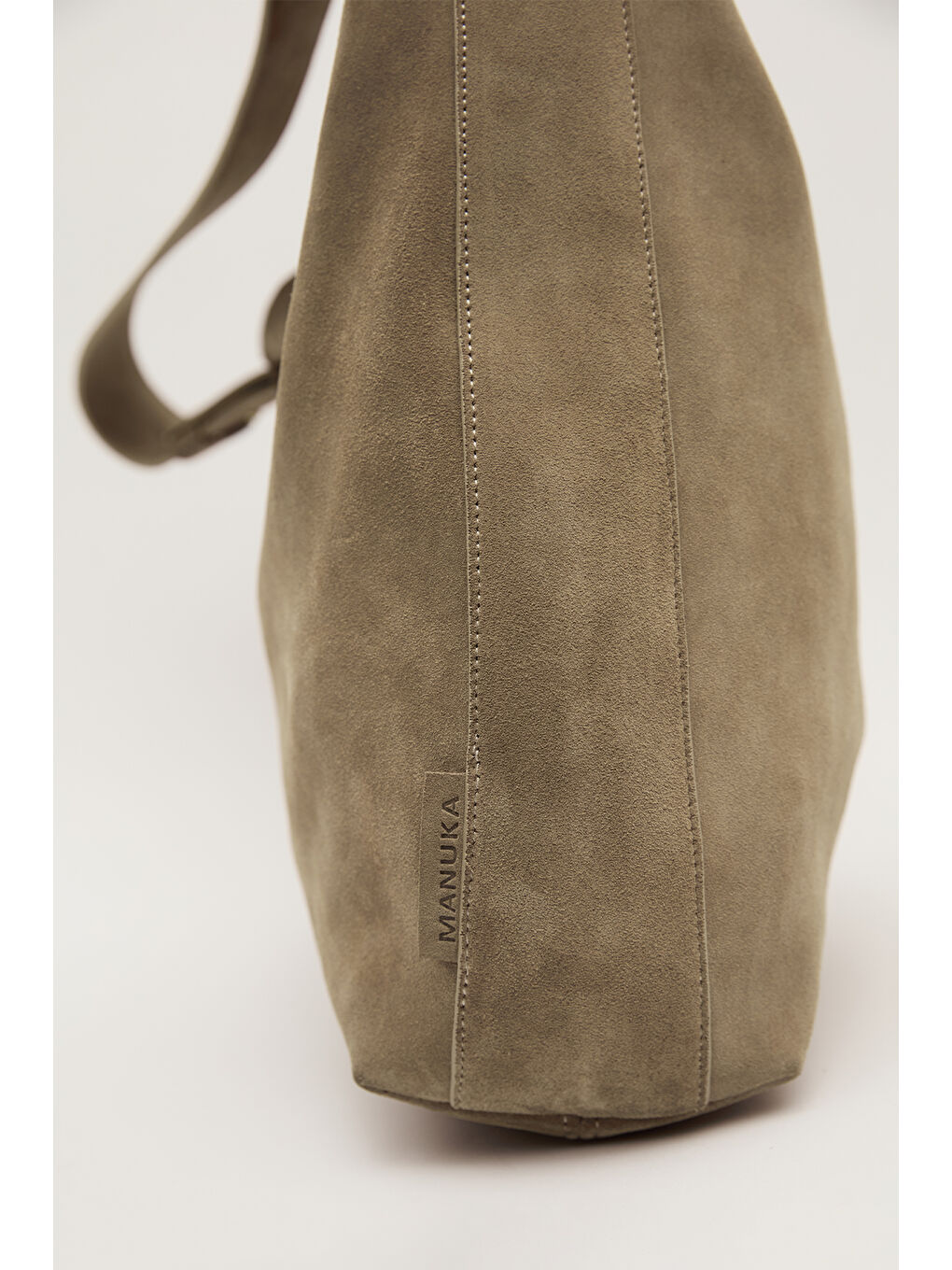 Bej Süet Maxi Kol Çantası Kum-4