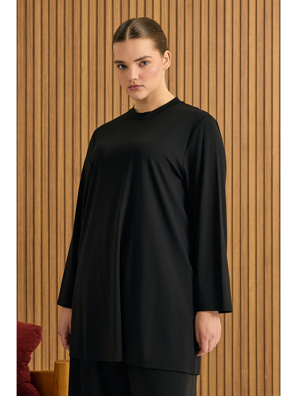 Siyah Rayon Pijama Üstü-1