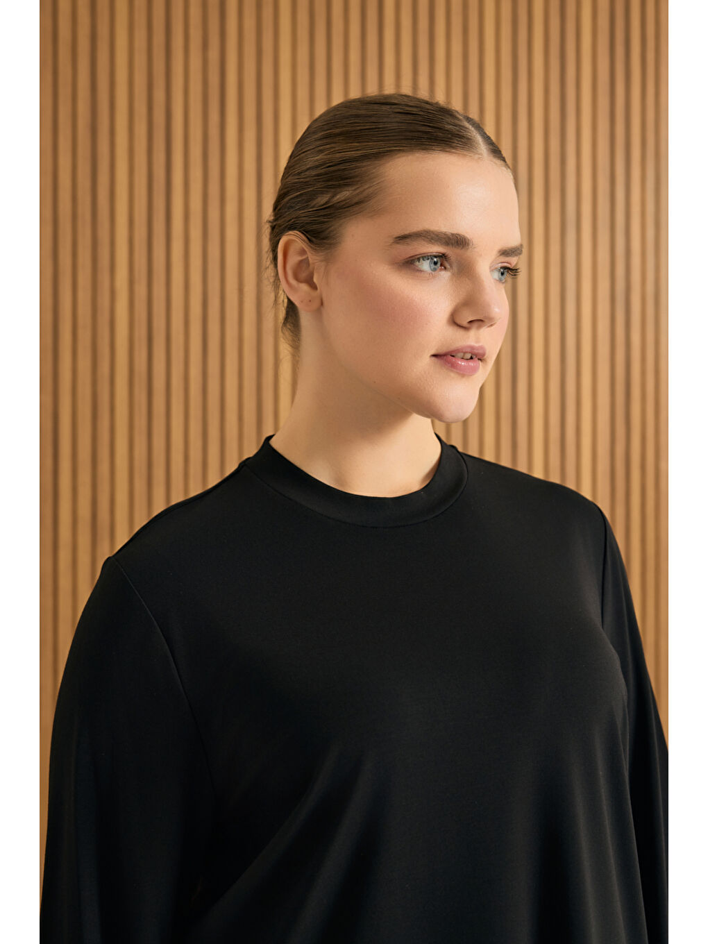 Siyah Rayon Pijama Üstü-2