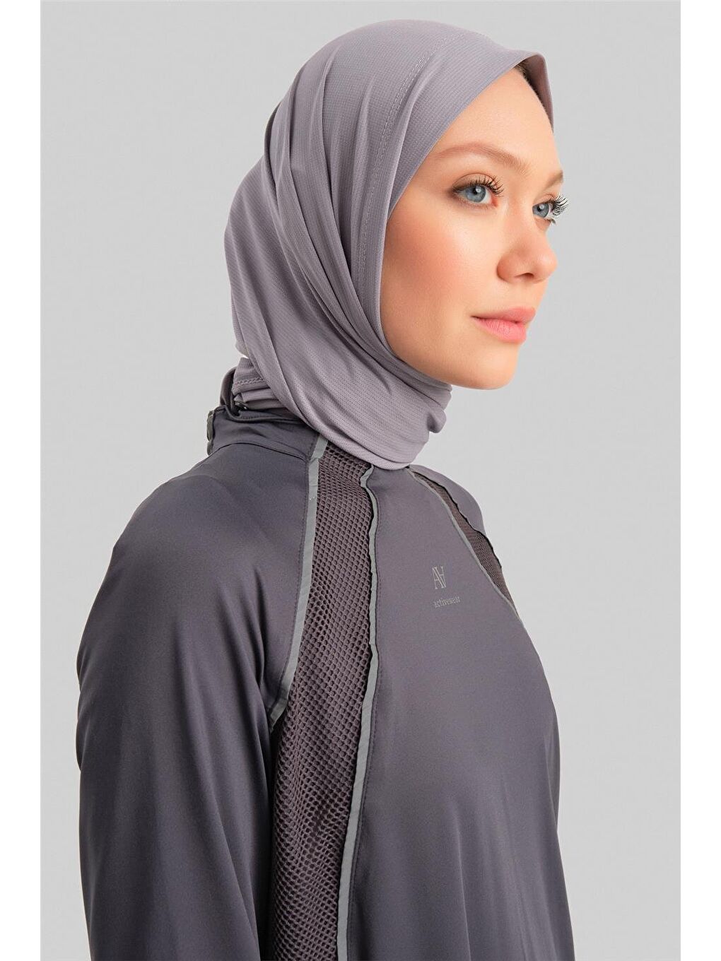 Gri Seyyar Kapüşonlu Parmak Ve Kordon Detaylı Tunik 23K4735 Antrasit-4