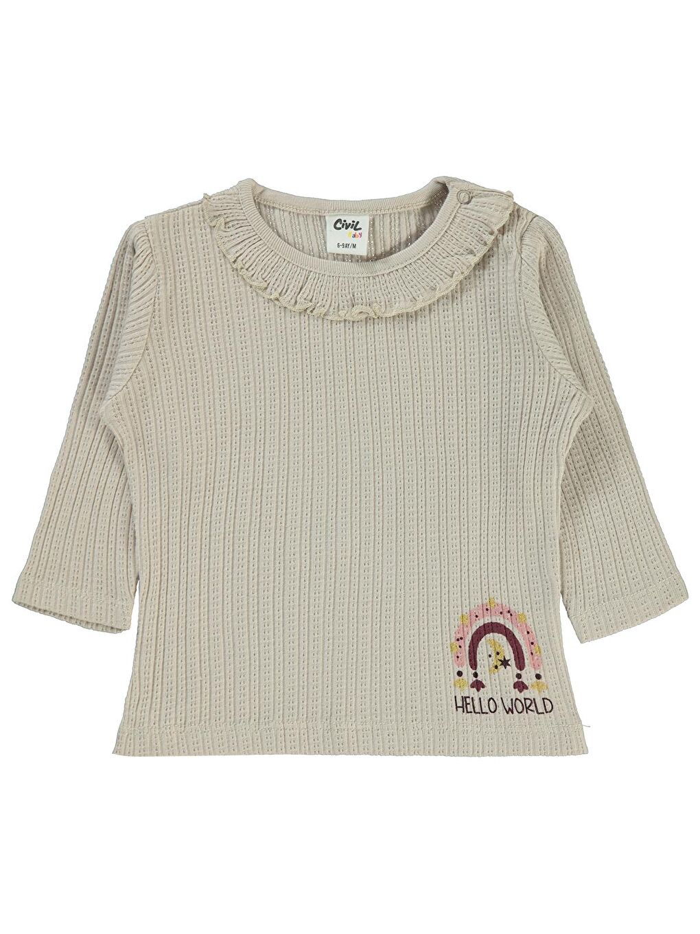 Civil Bej Baby Kız Bebek Sweatshirt 6-18 Ay Bej