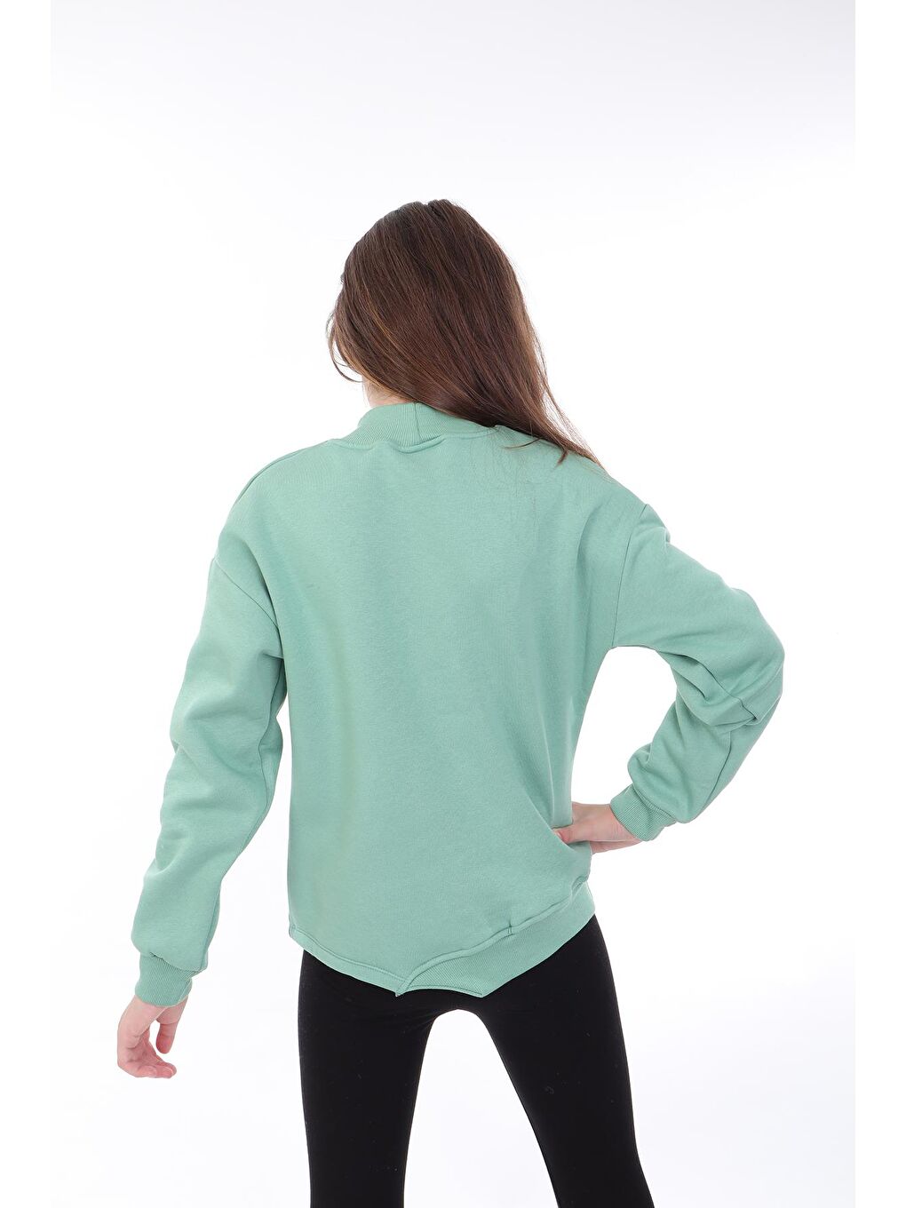 Toontoykids Yeşil Kız Çocuk Baskılı Sweatshirt - 1