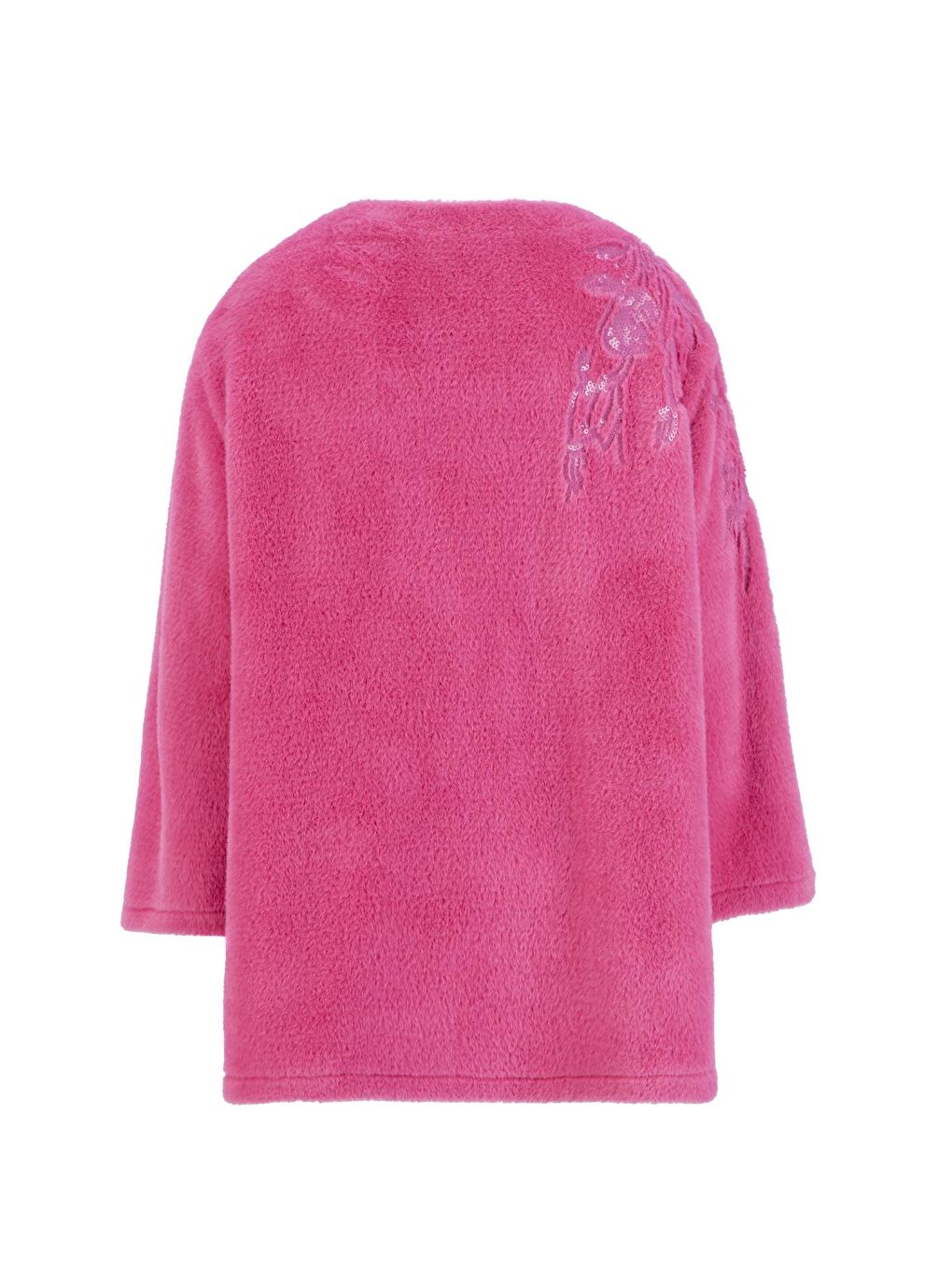 Nakış Detaylı Pelüş Tunik 24K4304 Pembe-4