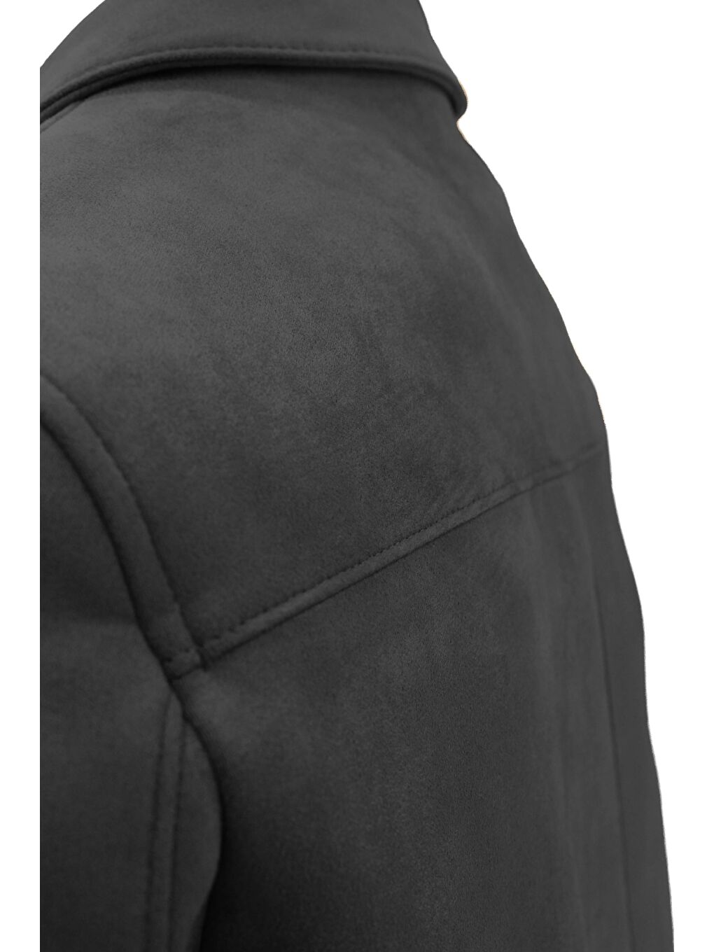 Siyah Süet Görünümlü Erkek Mont | Modern Şehir Stili-1