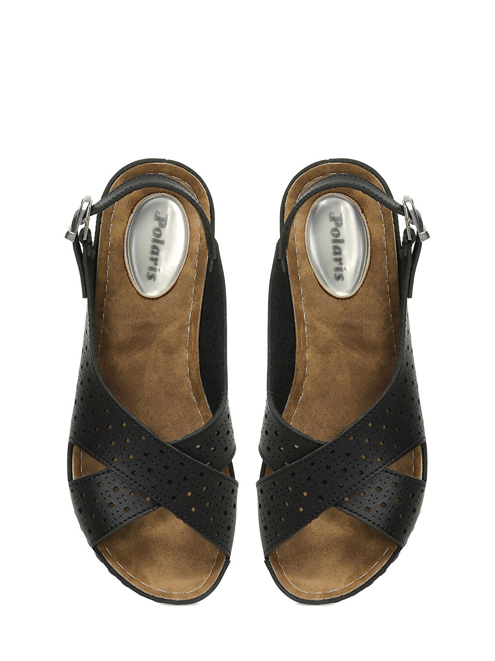 162751.Z5FX Siyah Kadın Düz Sandalet-3