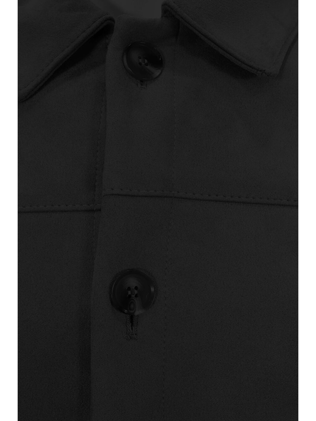 Siyah Süet Görünümlü Erkek Mont | Modern Şehir Stili-3