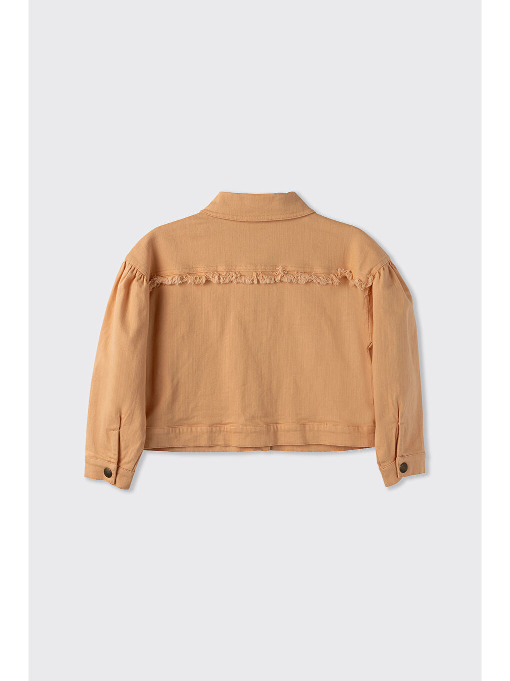 Pembe Kız Çocuk Püskül Detaylı Somon Ceket-1