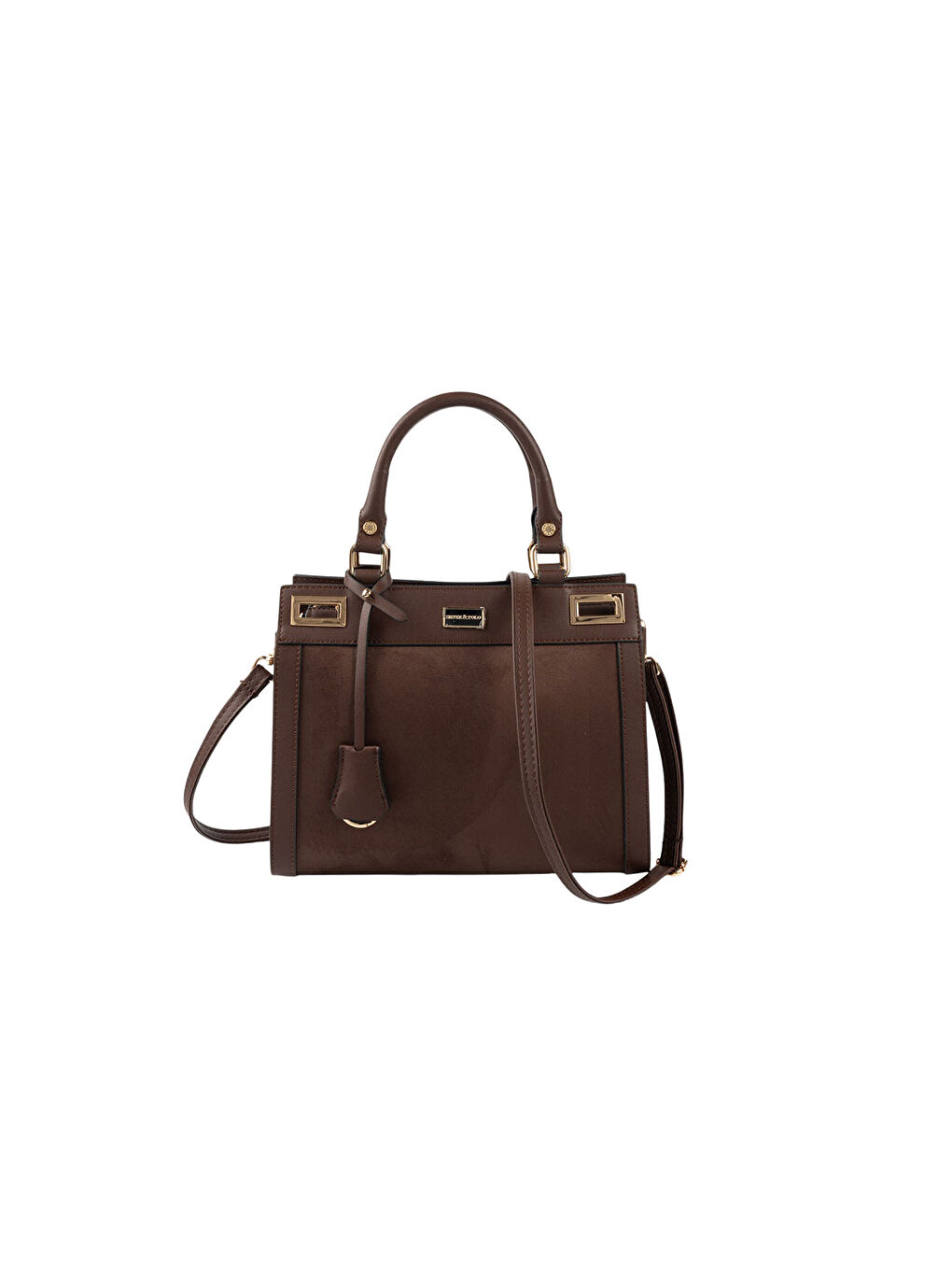 Kahverengi Kadın Omuz Çantası 1174-48587 SILVER POLO BAYAN ÇANTASI M12 KAHVE-MAT KAHVE-4