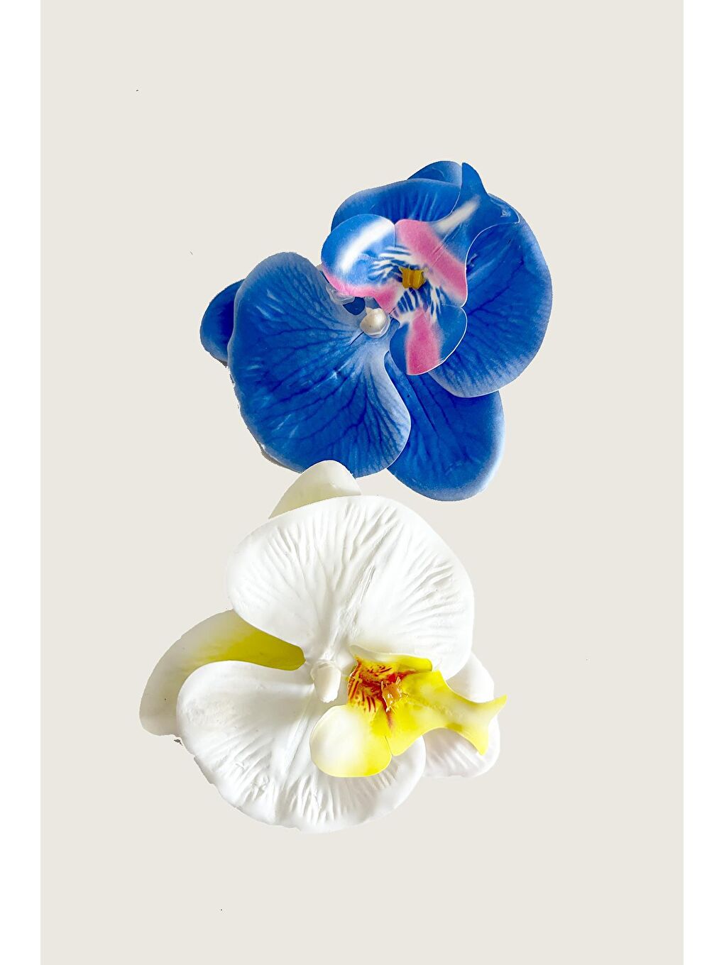 Beyaz 2 Adet Aloha Orkide Çiçeği Pens toka