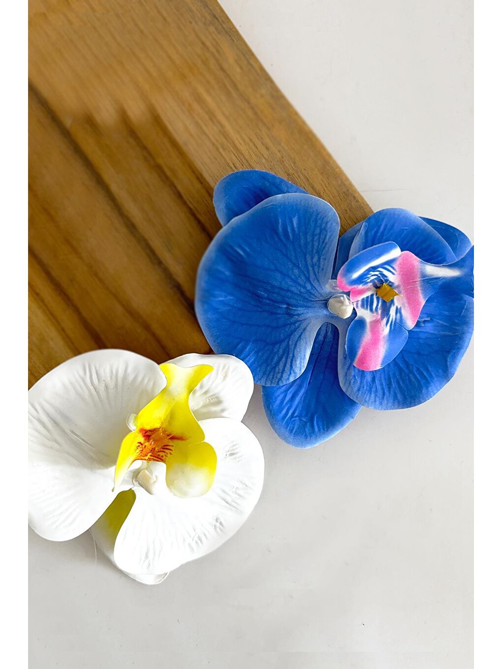 Beyaz 2 Adet Aloha Orkide Çiçeği Pens toka-1