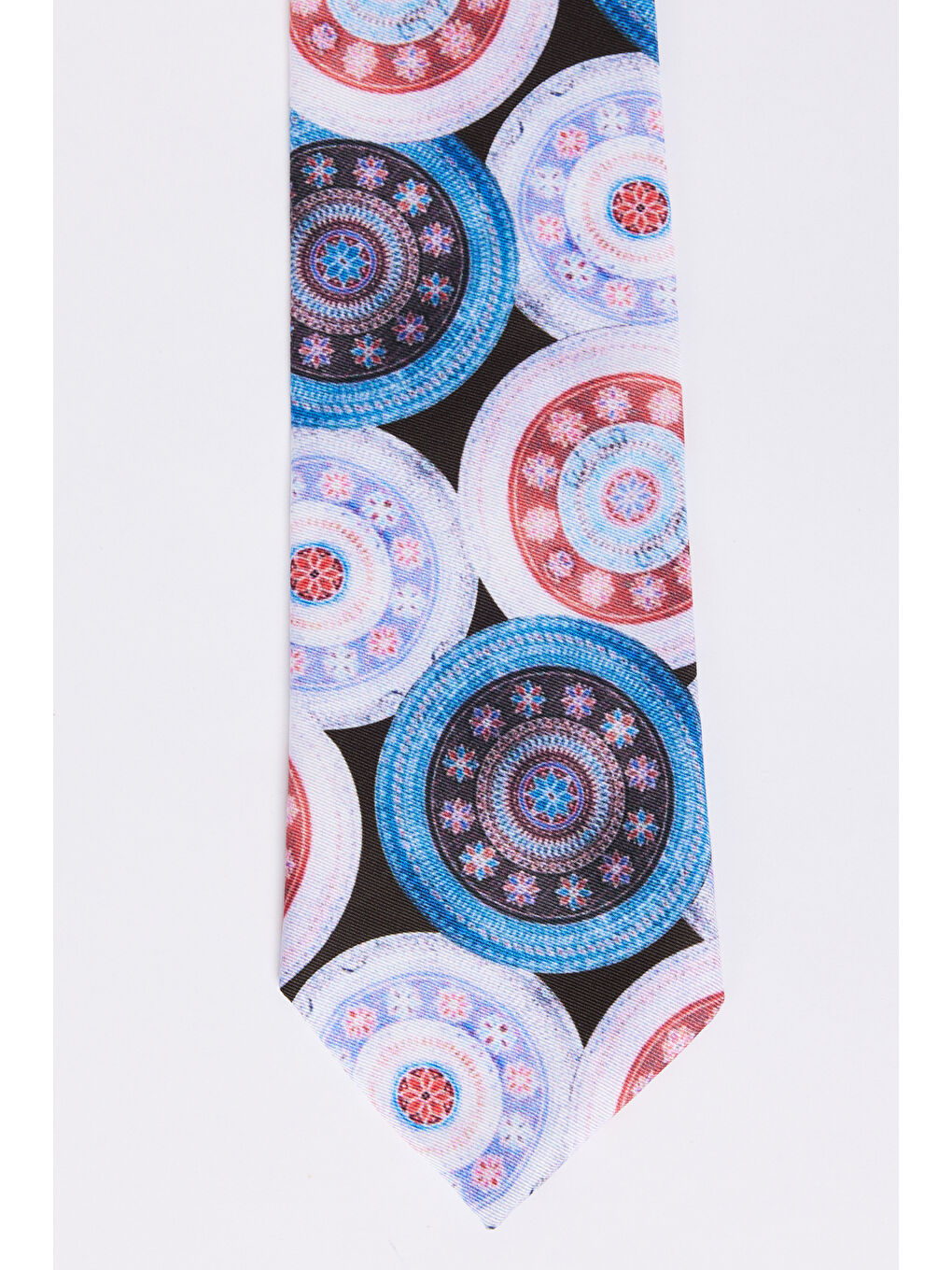 Erkek Mavi Desenli Kravat-1