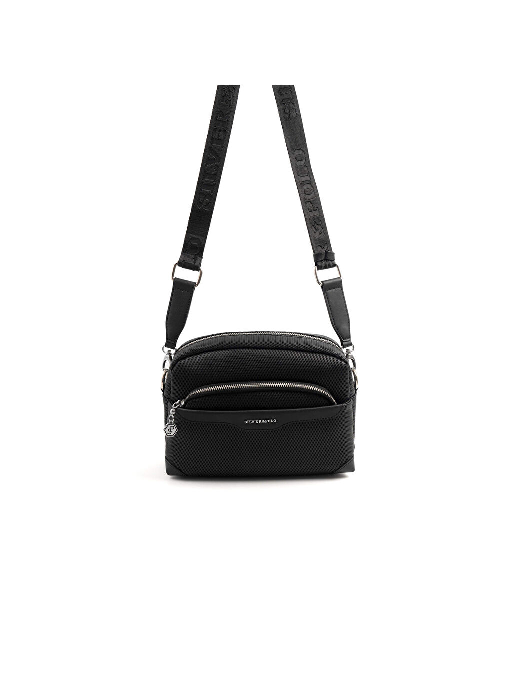 Siyah Kadın Çapraz Çanta 1201-47231 SILVER POLO ÇAPRAZ BAYAN ÇANTASI M86 SİYAH-MAT SİYAH