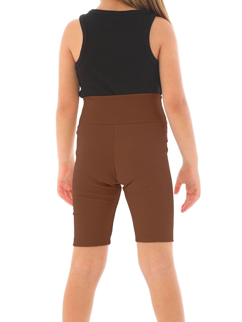 Fitilli Kahverengi Renk Kız Çocuk Tayt-6