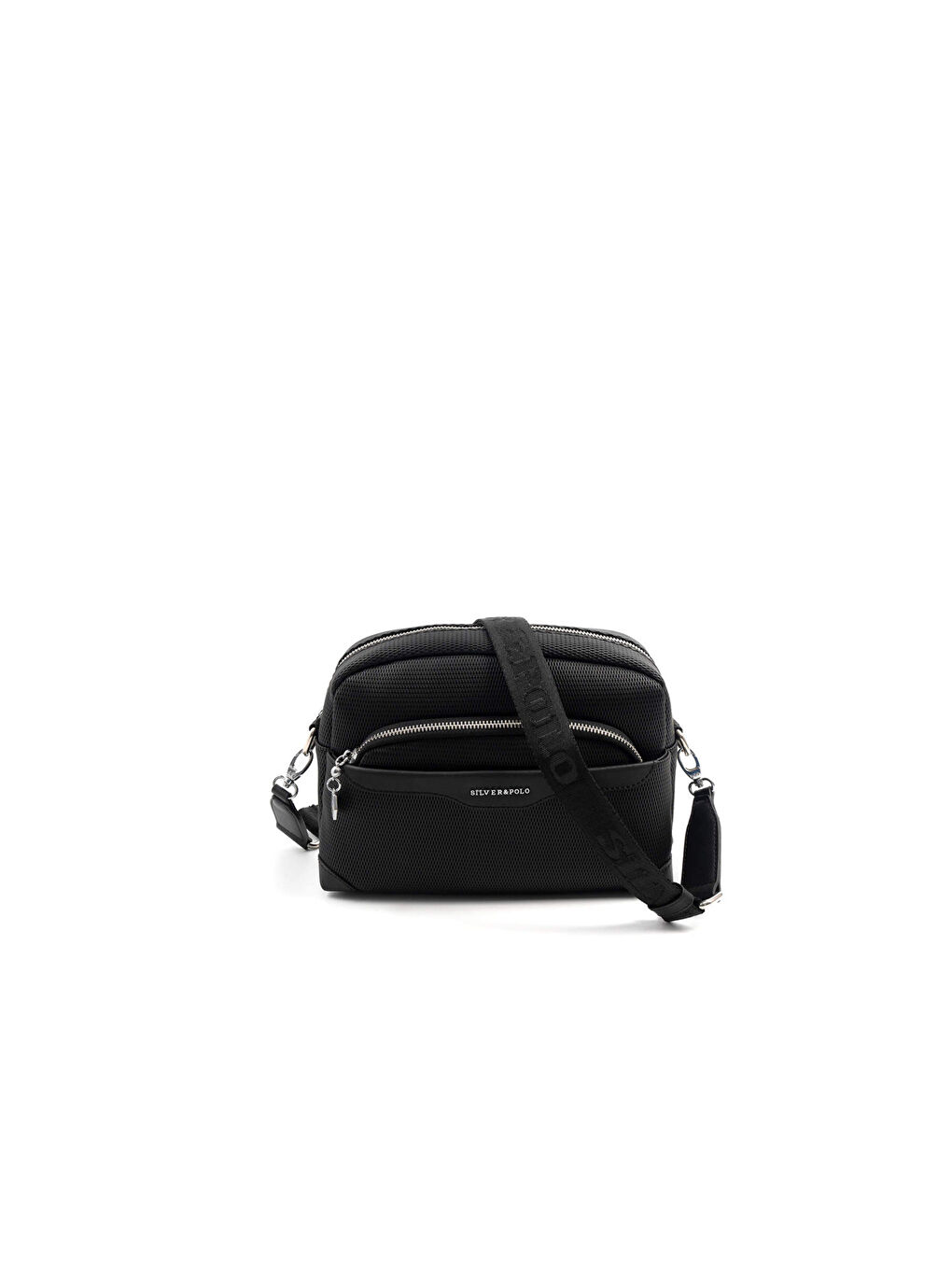 Siyah Kadın Çapraz Çanta 1201-47231 SILVER POLO ÇAPRAZ BAYAN ÇANTASI M86 SİYAH-MAT SİYAH-4