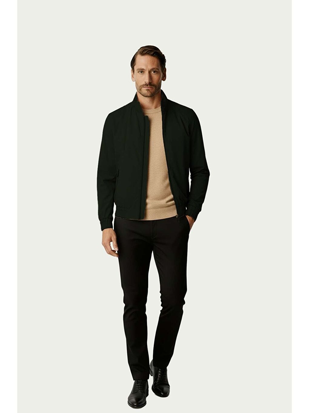 Haki Erkek Bomber Mont – Modern Kesim