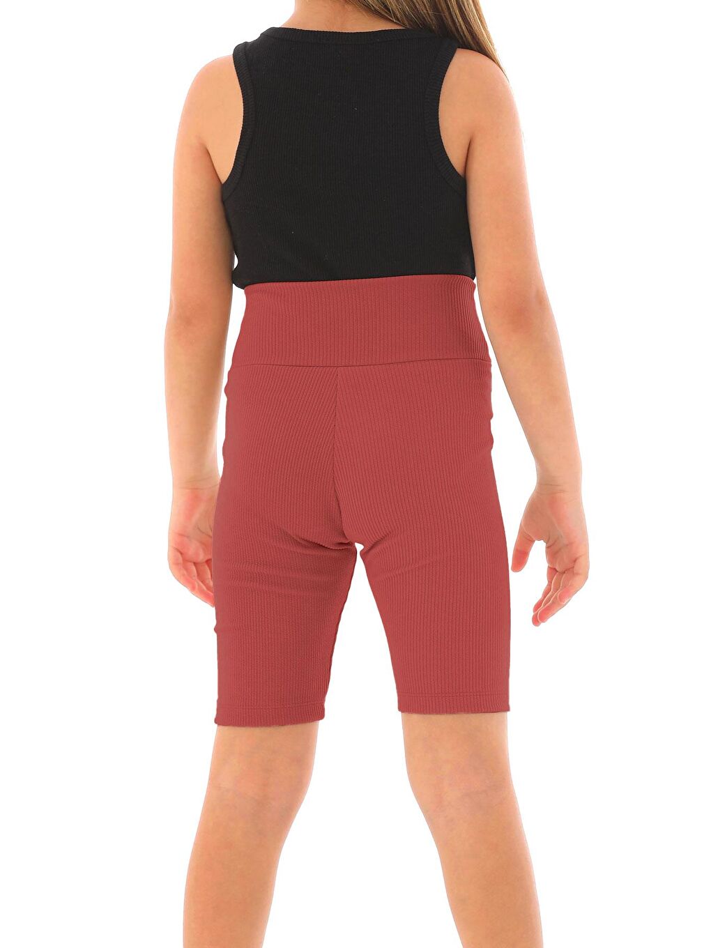 Pembe Fitilli Gül Kurusu Renk Kız Çocuk Tayt-5