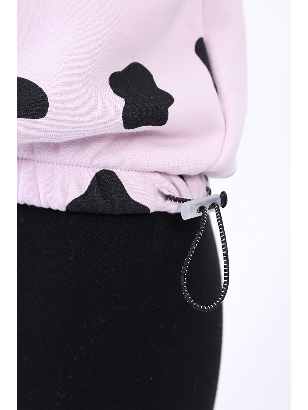 Lila Kız Çocuk Komple İnek Baskılı Sweatshirt-2