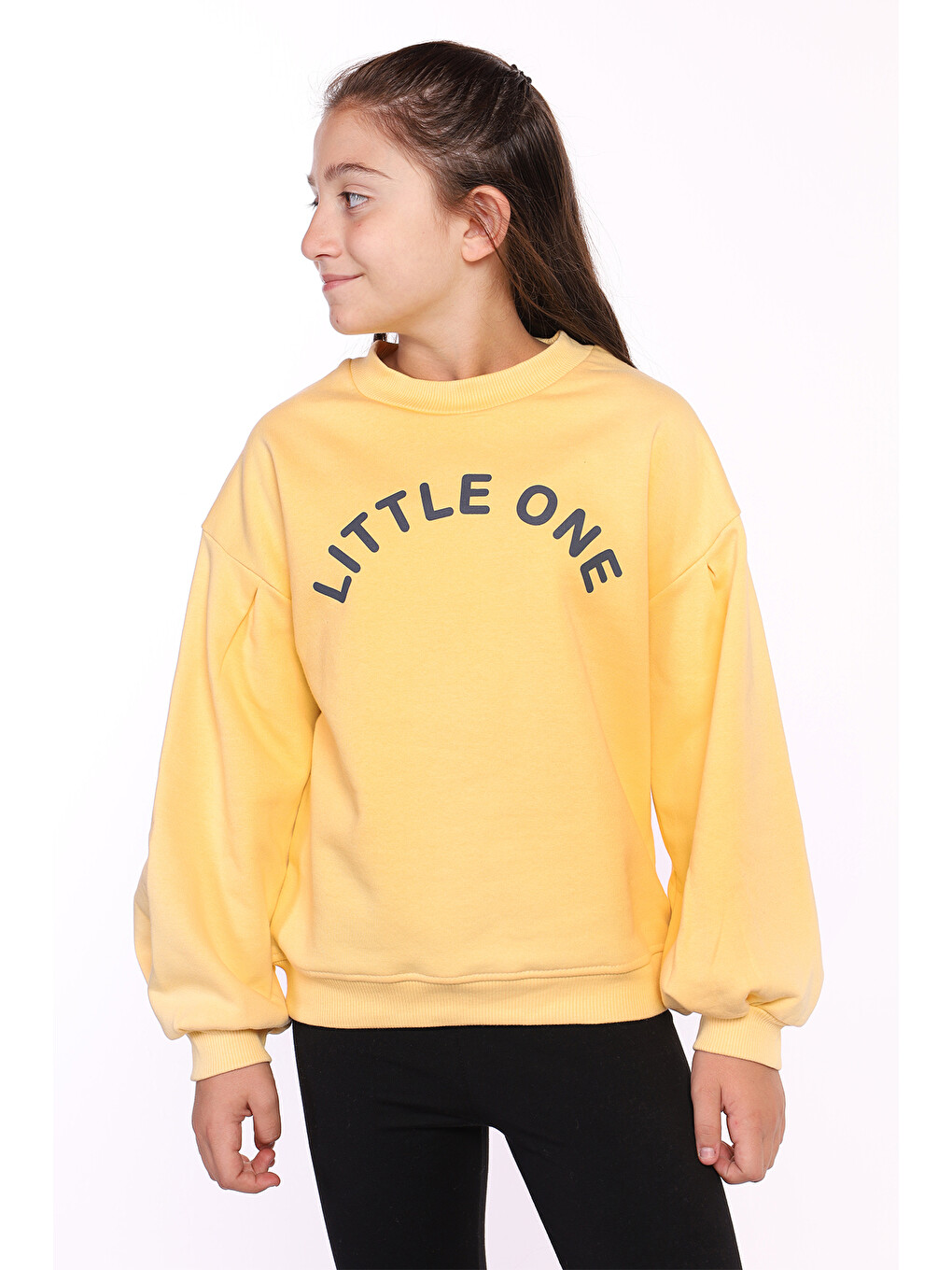 Sarı Kız Çocuk Lıttle One Baskılı Sweatshirt