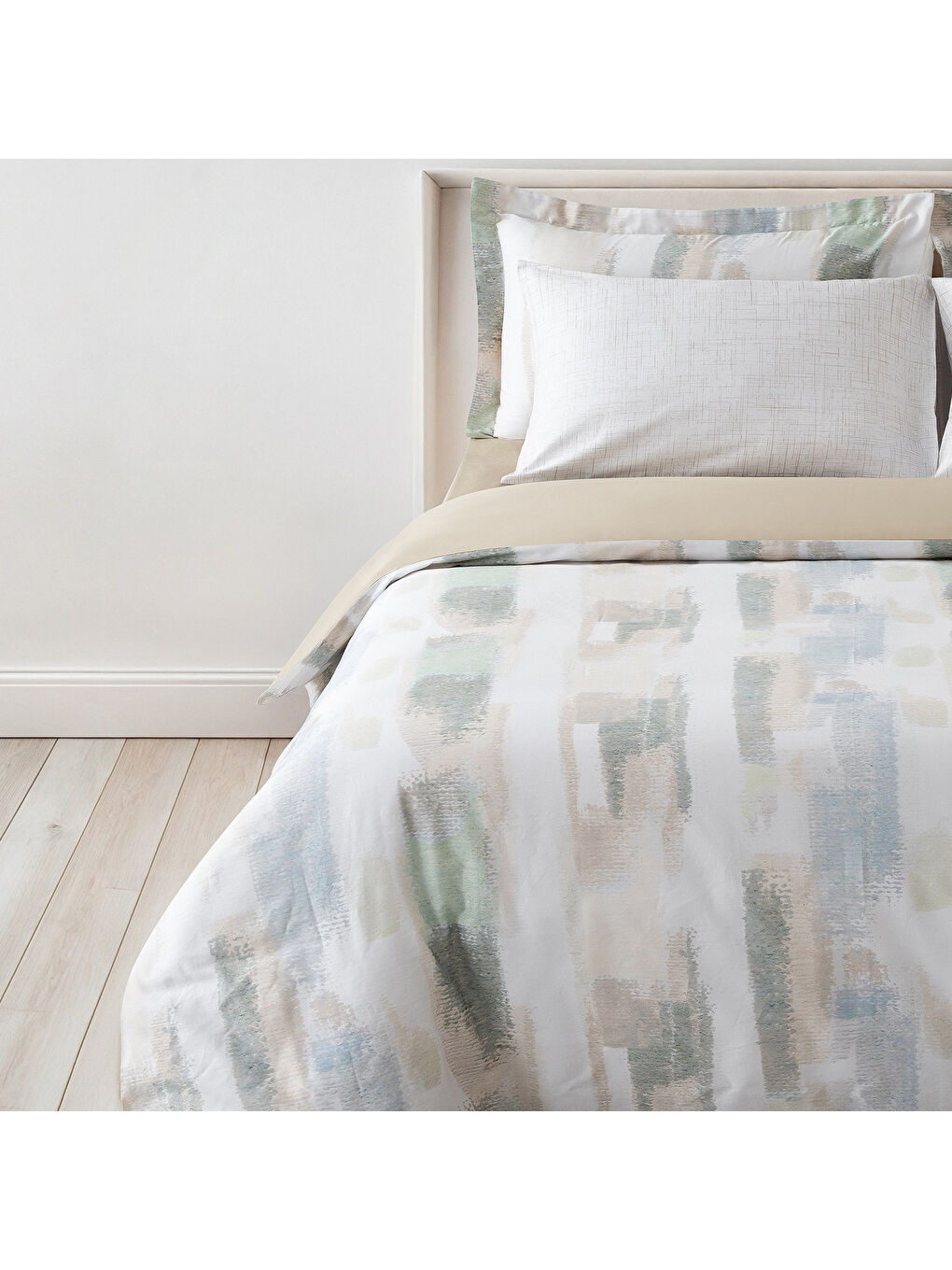 Lumia Tek Kişilik Nevresim Takımı %100 Pamuk 210 TC 83 Tel Saten Digital Baskılı Yeşil 160x220 Cm