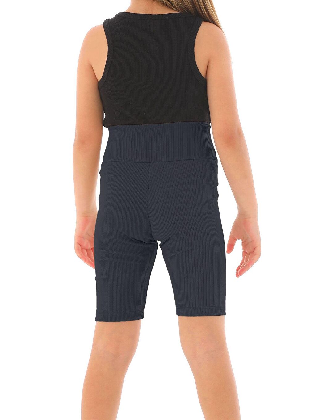 Gri Fitilli Füme Renk Kız Çocuk Tayt-5