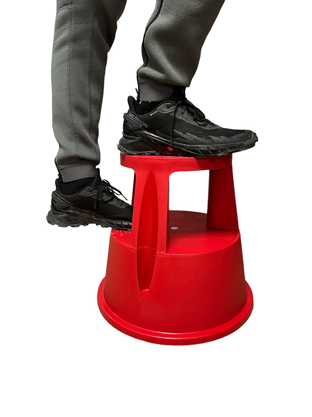 Basamaklı Kaymaz Tabure Gri