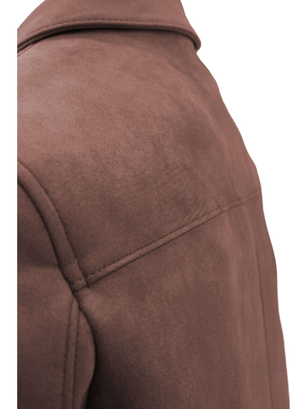 Kahverengi Süet Görünümlü Erkek Mont | Modern Şehir Stili-1