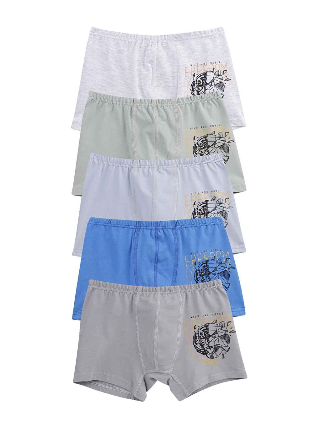 Domikids Karişik Erkek Çocuk Pamuklu Boxer 5'li Paket