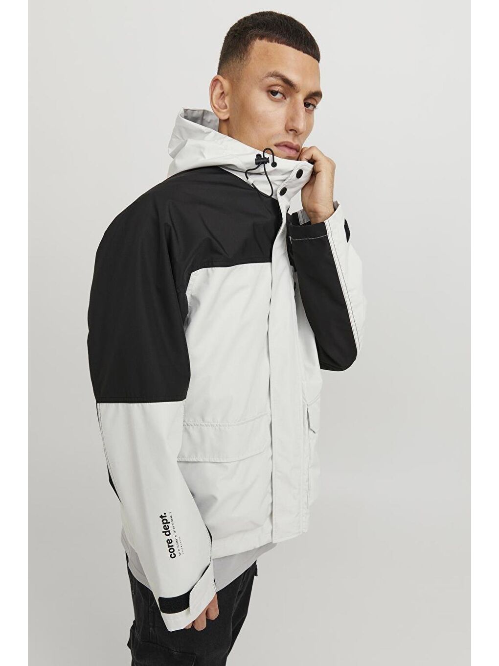 Bej Jcohike Suya Dayanıklı Kapüşonlu Softshell Erkek Mont 12253569