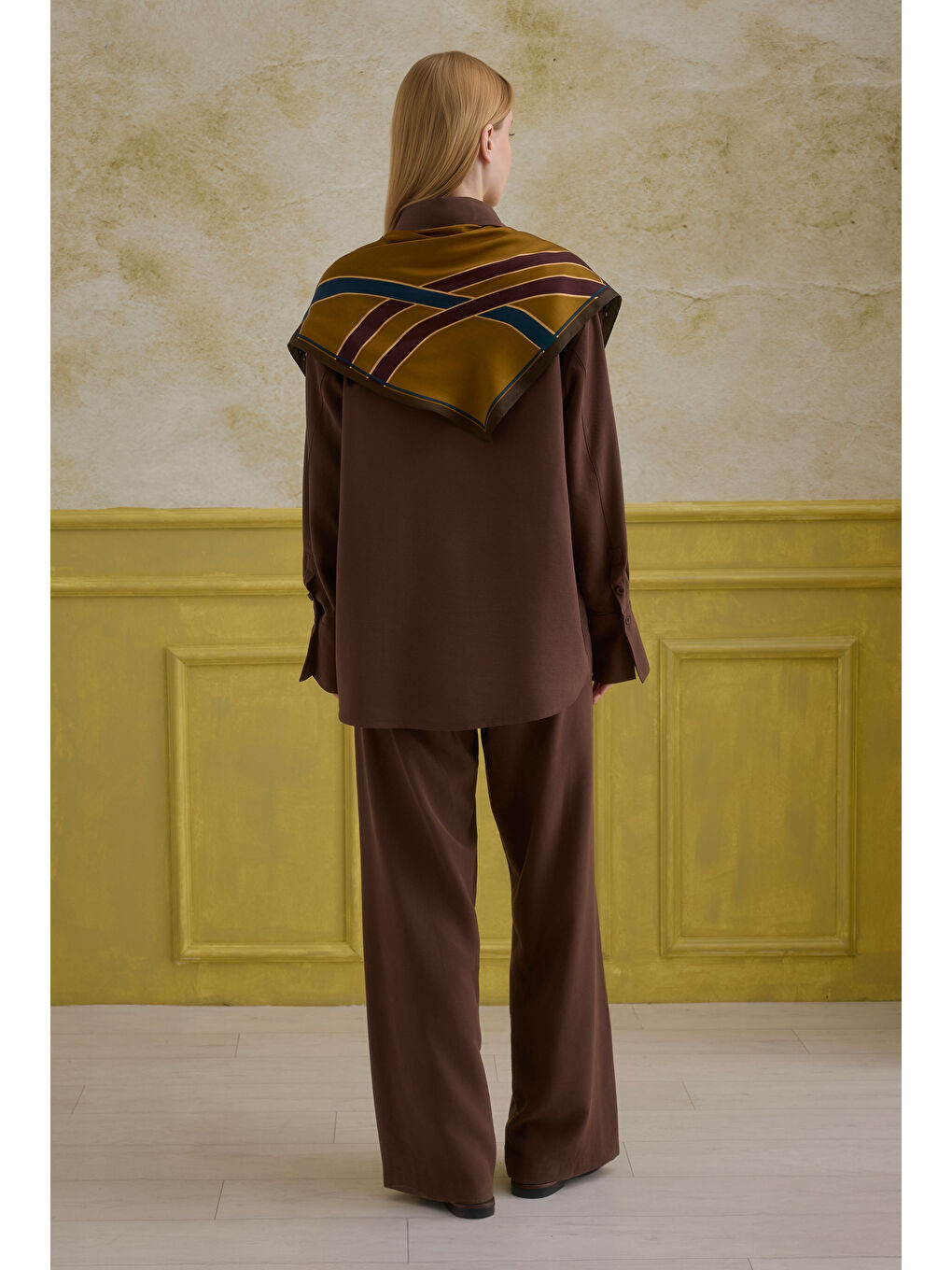 Kahverengi Modern Cep Detaylı Gömlek Kahve-4