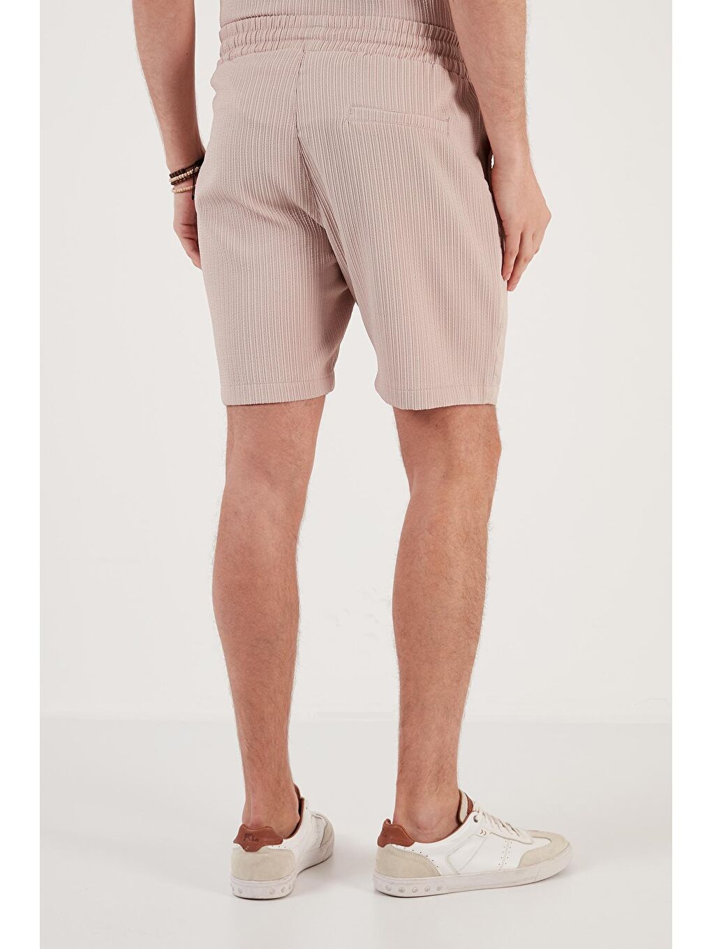 Buratti Bej Belden Bağlamalı Cepli Slim Fit Short CF24S657850 - 4